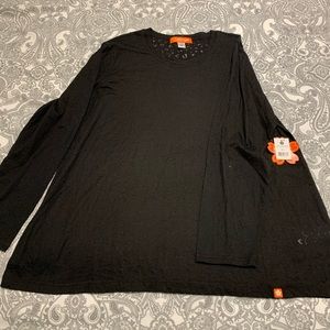 Orange by Koi Brand Black Leopard and Rose Burnout